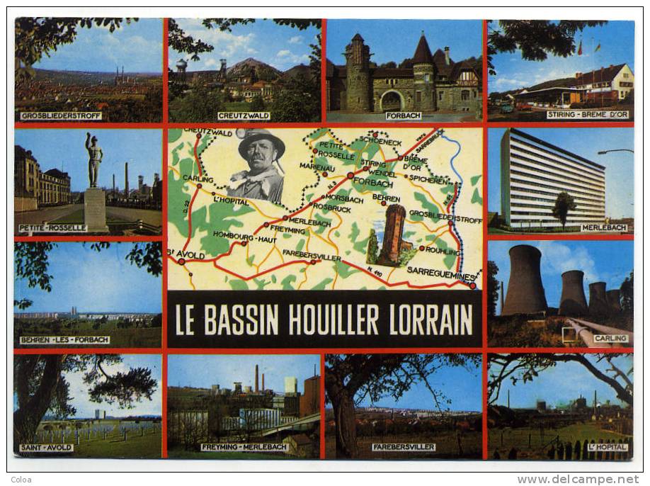 Charbon Mines Lorraine Le Bassin Houiller Lorrain Multivues - Autres & Non Classés