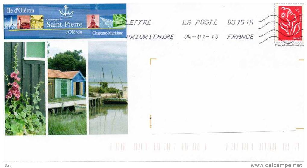 PAP SAINT PIERRE D´OLERON (CHARENTE MARITIME) : ROSES TREMIERES  Et PORT OSTREICOL - PAP: Ristampa/Lamouche