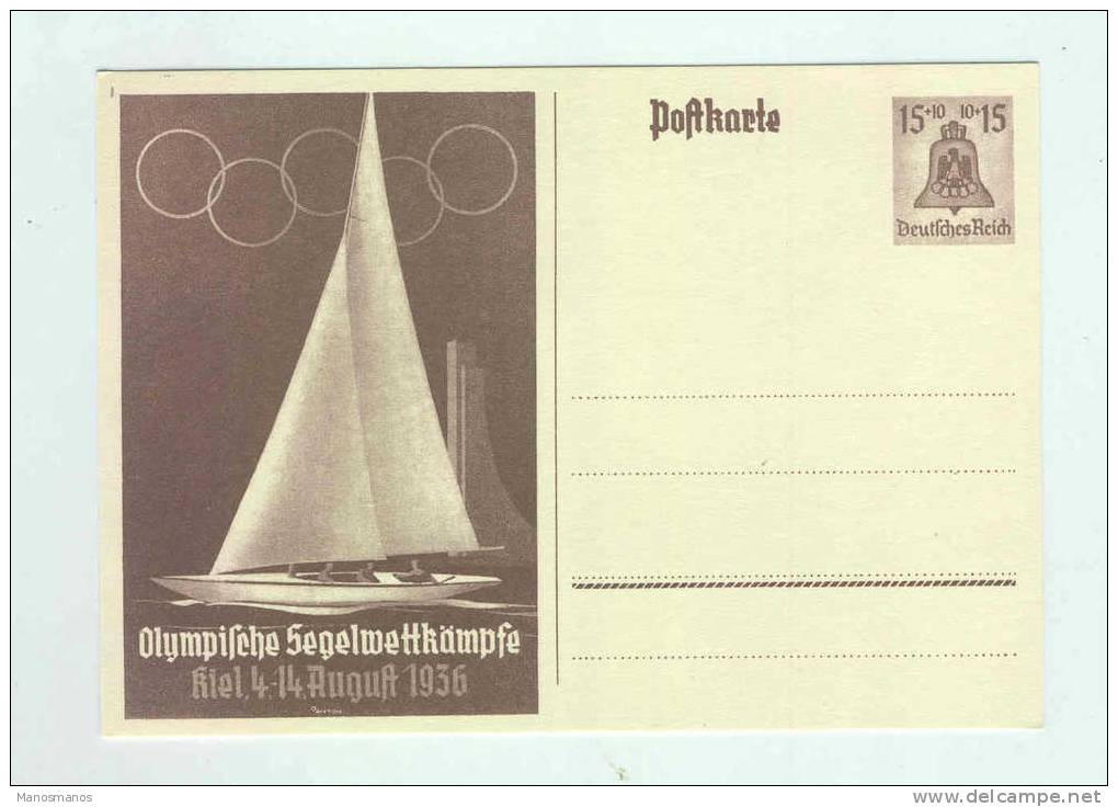 311/15 - ALLEMAGNE Reich -  Entier Postal Jeux Olympiques De Berlin 1936 NEUF - Estate 1936: Berlino