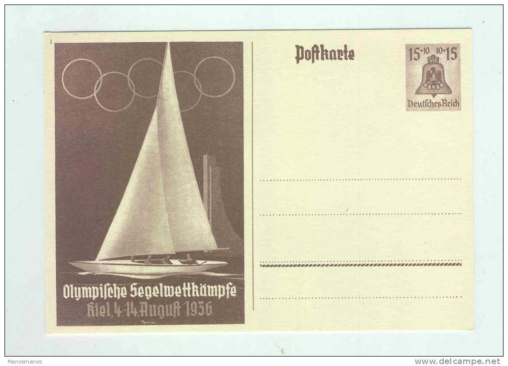 311/15 - ALLEMAGNE Reich -  Entier Postal Jeux Olympiques De Berlin 1936 NEUF - Summer 1936: Berlin