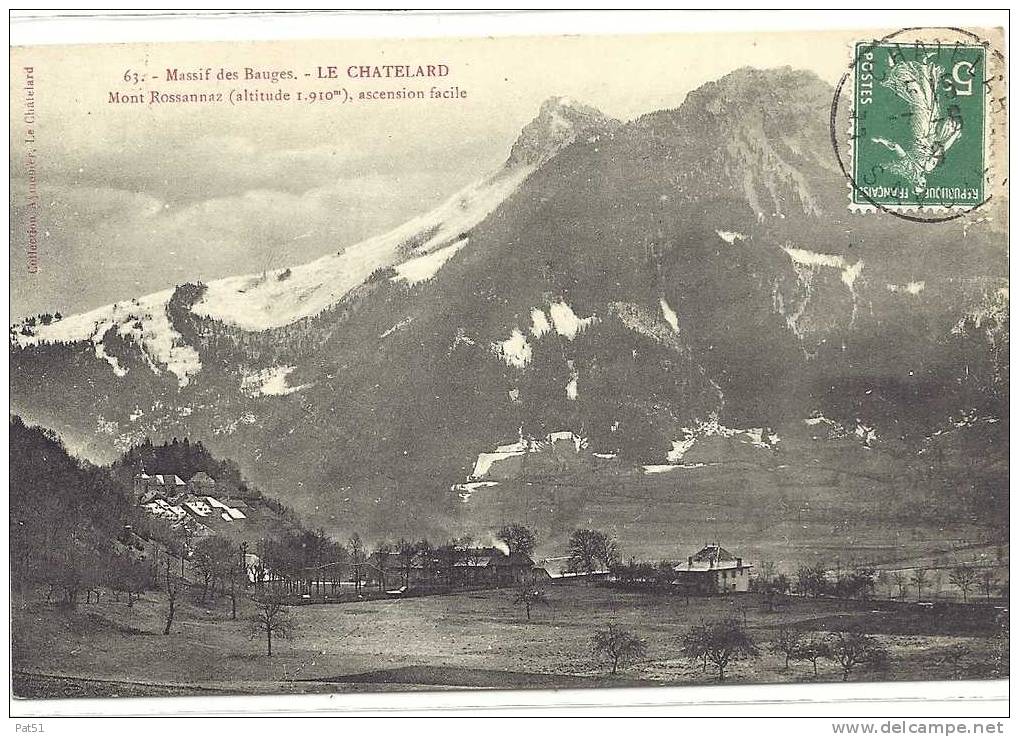 73 - Le Chatelard : Mont Rossannaz - Le Chatelard