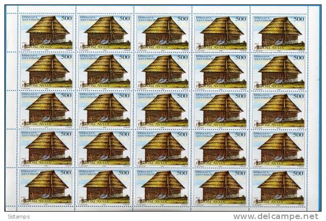 JUGOSLAVIA 1993 EXTRA OFFER Home, Tradition, Culture, Buildings 25 Sets  CATALOG PRICE 100,00  EURO NEVER HINGED - Blocks & Sheetlets