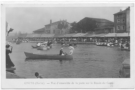 69 )) GIVORS, Vue D'ensemble De La Joute Sur Le Bassin Du Canal - Givors