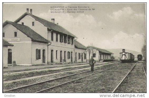 MONASTIR STAZIONE FERROVIARA . GARE DES CHEMINS DE FER. RAILWAY STATION 5402 - Macédoine Du Nord