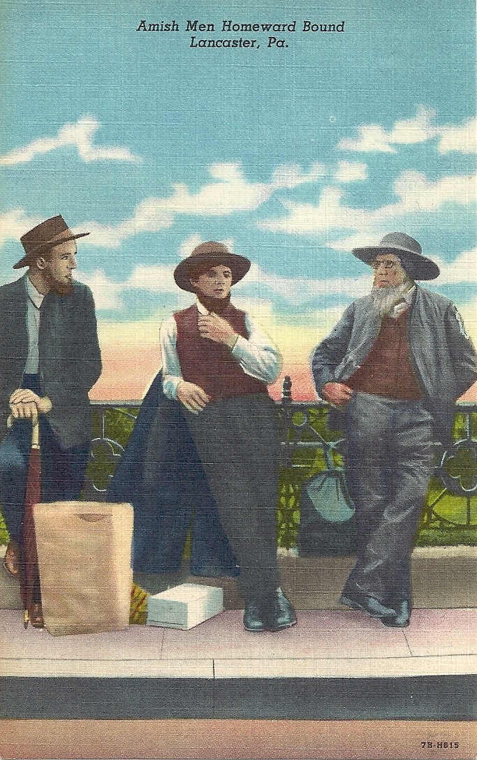 ETATS UNIS.PENNSILVANIA.AMISH MEN HOMEWARD BOUND OF LANCASTER COUNTY - Lancaster