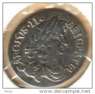 UK GREAT BRITAIN  3 PENCE CROWN MOTIF FRONT KING CHARLES II HEAD BACK 1679 AG SILVER  VF  READ DESCRIPTION CAREFULLY!! - Other & Unclassified