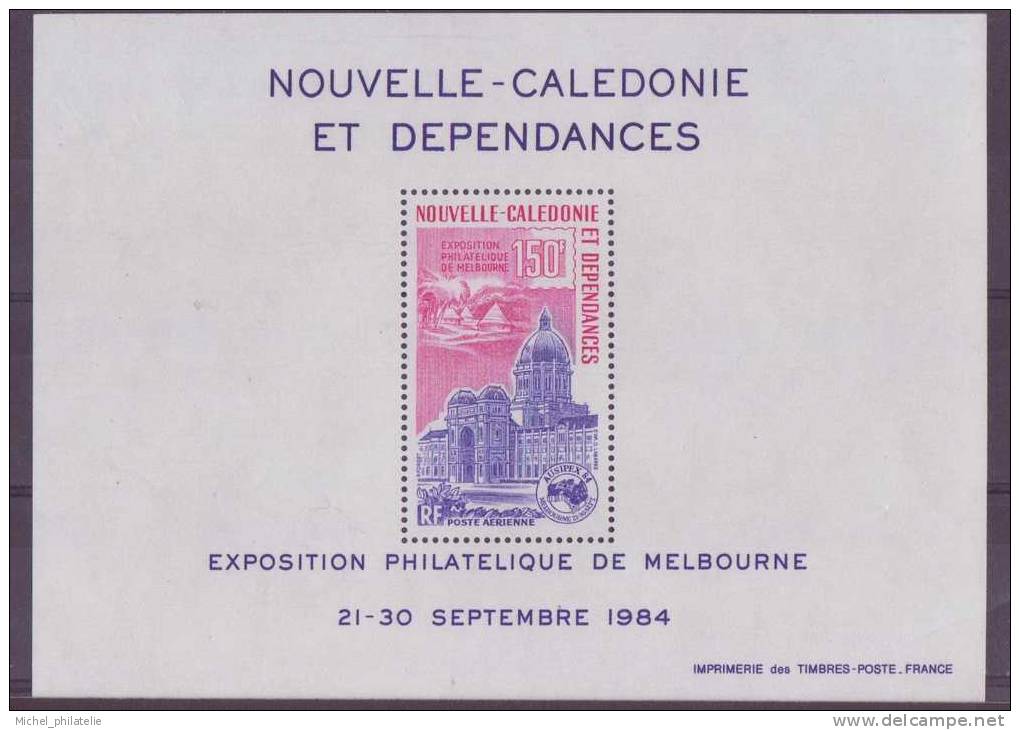 NOUVELLE-CALEDONIE N° 6** BLOC FEUILLET NEUF SANS CHARNIERE  AUSIPEX 84 A MELBOURNE - Hojas Y Bloques