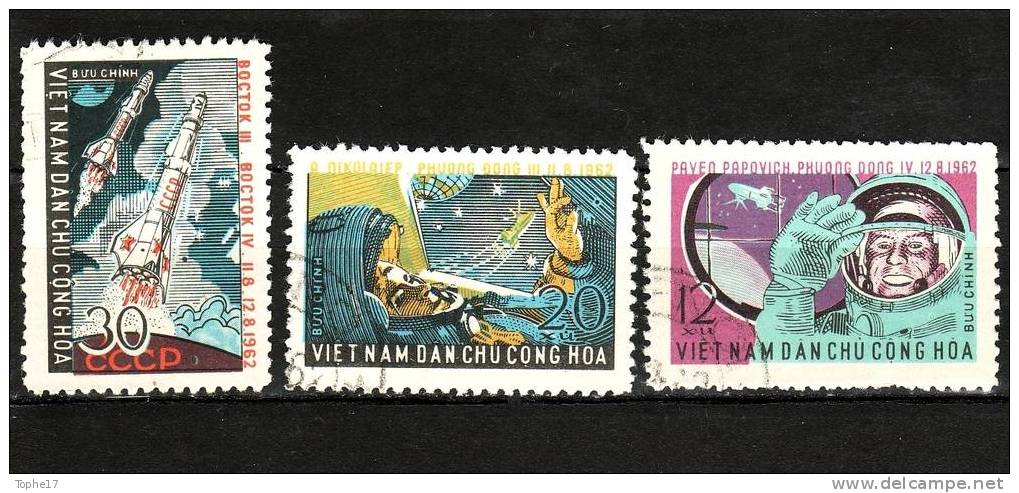 S - Vietnam - 1961 - Y&T 303 304 305  Oblitéré - Asia