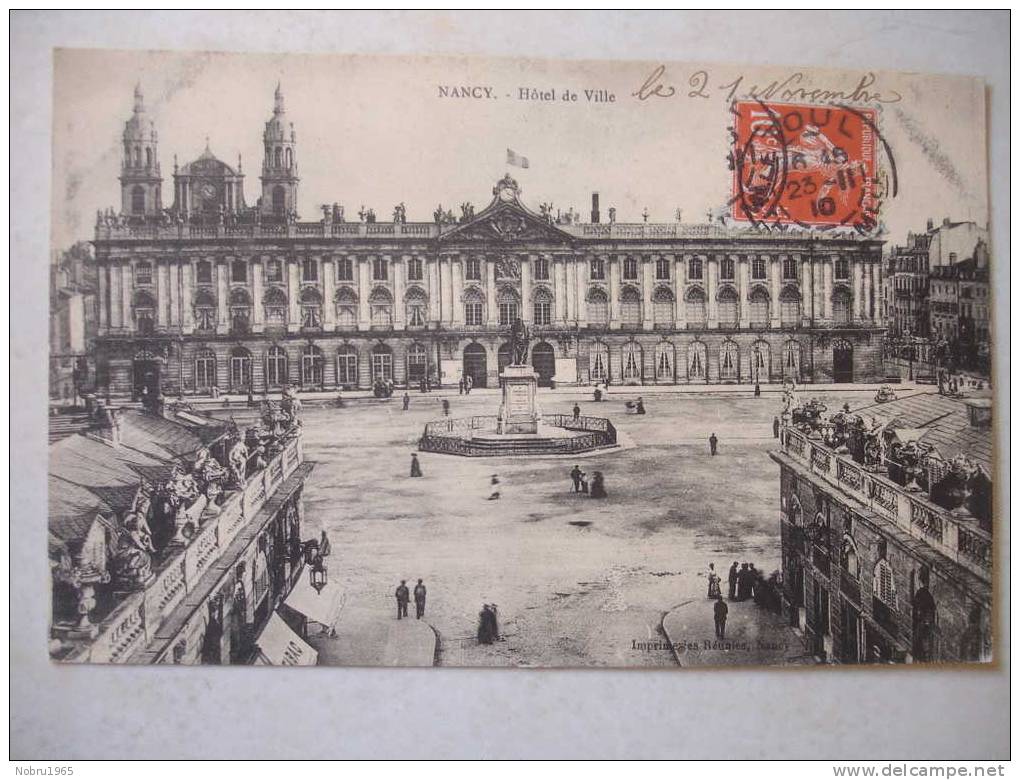 Carte Postale NANCY Hotel De Ville Avec Personnages. - Nancy