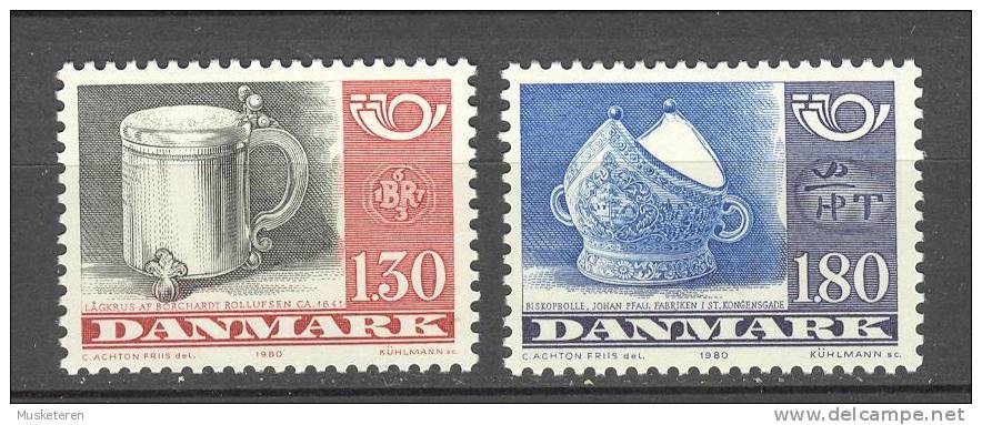 Denmark 1980 Mi. 708-09 NORDEN Handwerkskunst Silberkrug & Terrine MNH - Nuevos