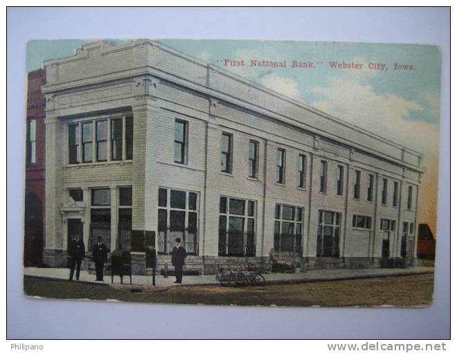 Webster City Iowa    First National Bank   1911 Cancel - Other & Unclassified