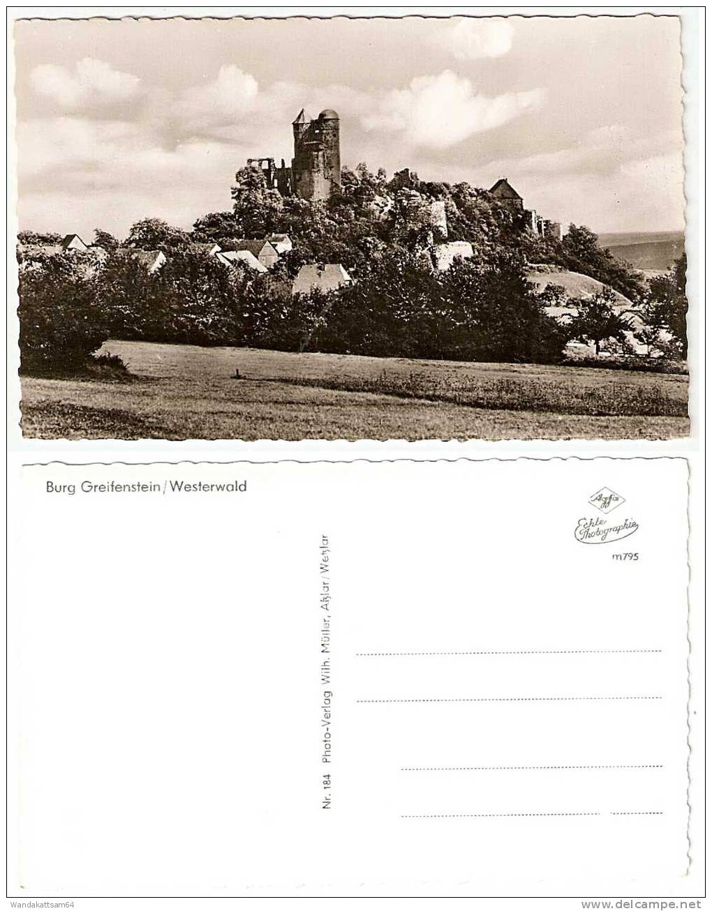AK 184 Burg Greifenstein / Westerwald - Giessen