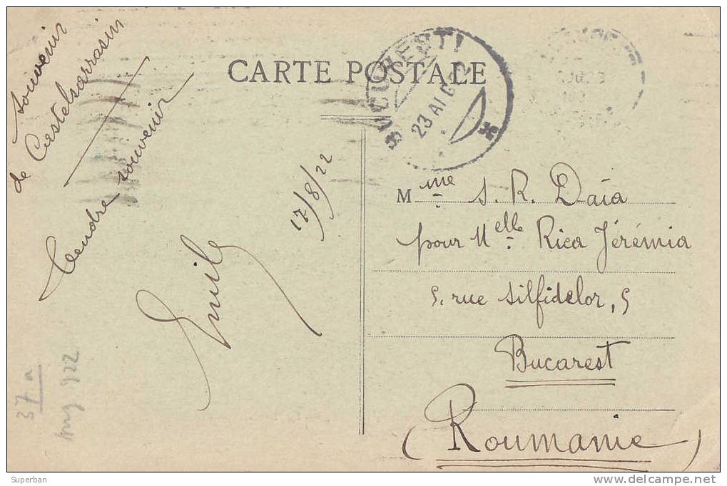 CASTELSARRASIN - PROMENADE PIERRE FLAMENS - CARTE POSTALE VOYAGÉE En 1922 - T.C.V. (e-600) - Castelsarrasin