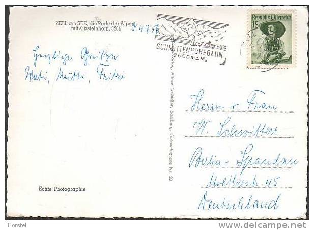 Austria - 5700 Zell Am See - Mit Kitzsteinhorn - Nice Stamp (1956) - Zell Am See