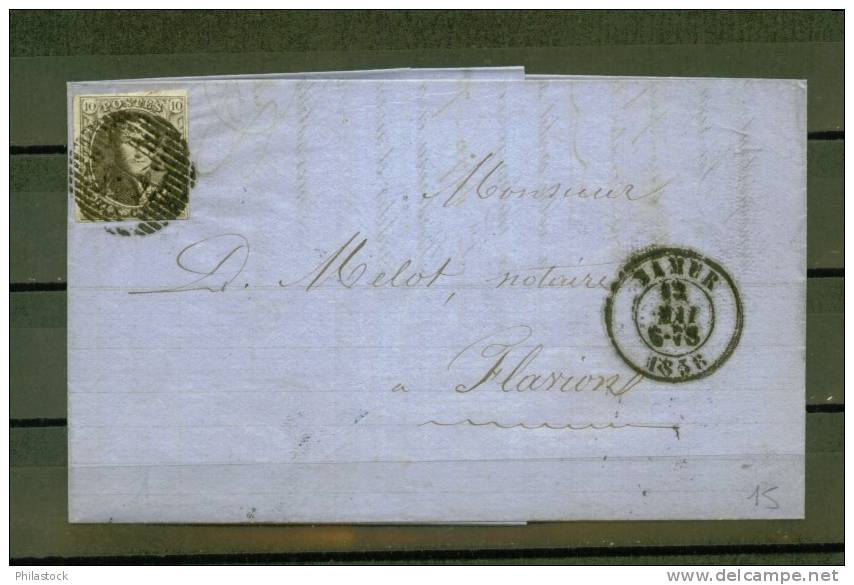 BELGIQUE  N° 6 Obl. S/Lettre Entiére - 1849-1865 Medaillen (Sonstige)