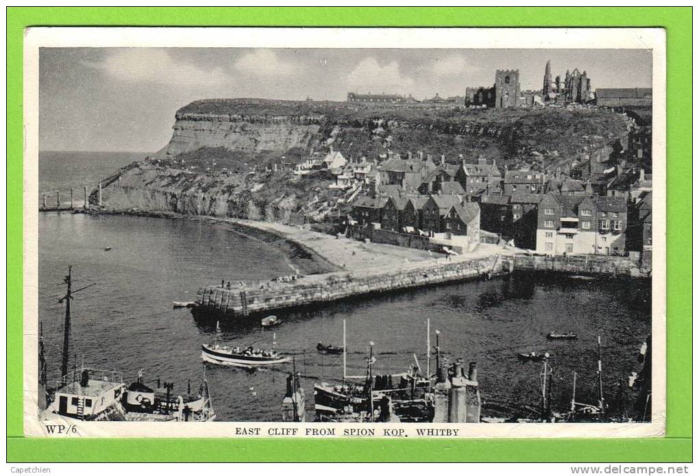 EAST CLIFF FROM SPION KOP WHITBY - Carte écrite En 1961 - Whitby