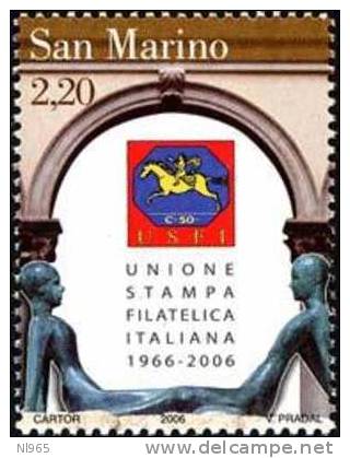 REPUBBLICA DI SAN MARINO - ANNO 2006 - UNIONE STAMPA FILATELICA ITALIANA - NUOVI MNH ** - Neufs