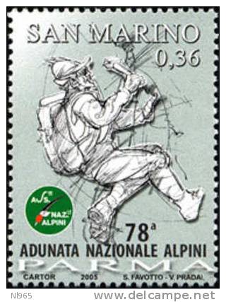 REPUBBLICA DI SAN MARINO - ANNO 2005 - ALPINI VALORI 4 - NUOVI MNH ** - Unused Stamps