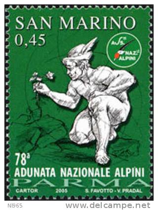 REPUBBLICA DI SAN MARINO - ANNO 2005 - ALPINI VALORI 4 - NUOVI MNH ** - Unused Stamps