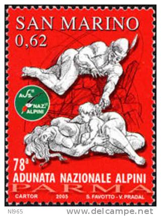 REPUBBLICA DI SAN MARINO - ANNO 2005 - ALPINI VALORI 4 - NUOVI MNH ** - Unused Stamps