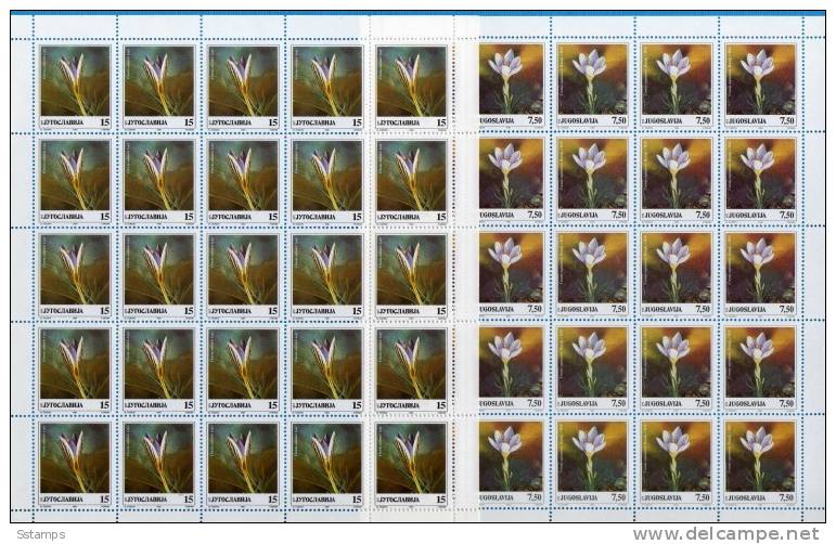 1991   2467-70 JUGOSLAWIEN JUGOSLAVIJA   JUGOSLAVIA FLOWERS   NEVER HINGED-POSTFRISCH - Unused Stamps