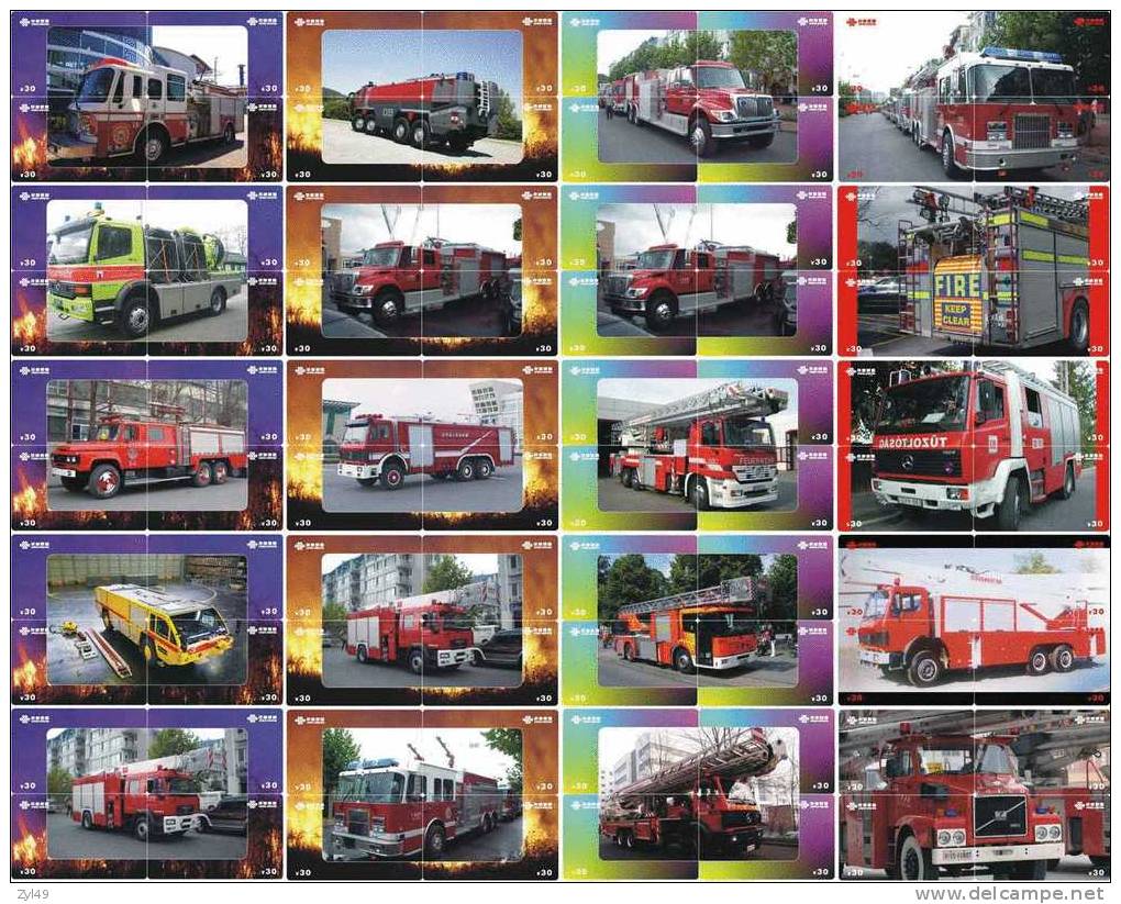 A04314 China Fire Engine Puzzle 80pcs - Firemen