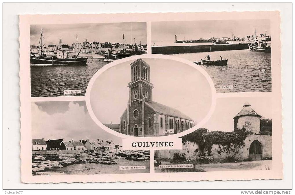 Guilvinec (29) : 5 Vues Dont Maisons De Pêcheurs Environ 1950 (animée). - Guilvinec