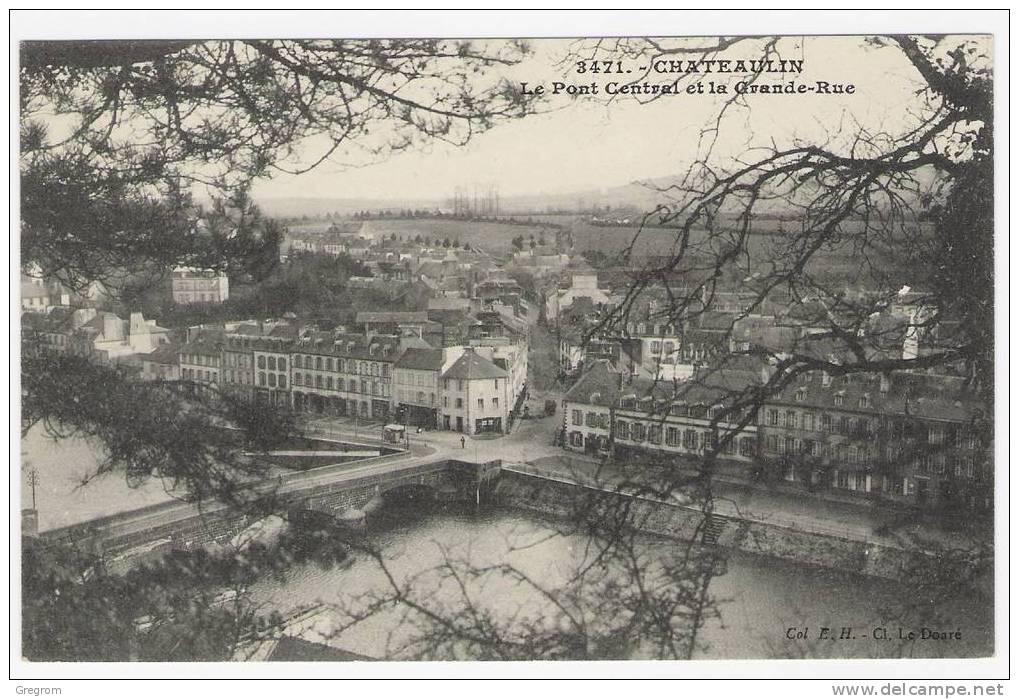 29 CHATEAULIN Le Pont Central Et La Grand Rue - Châteaulin