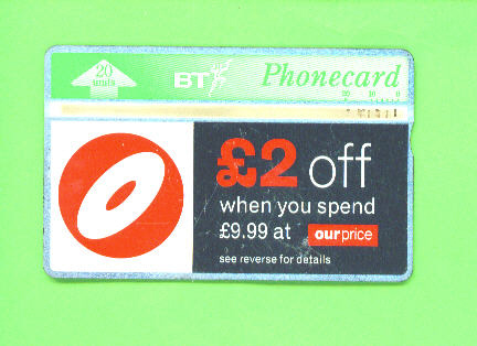 UK - Optical Phonecard As Scan - BT Emissions Publicitaires