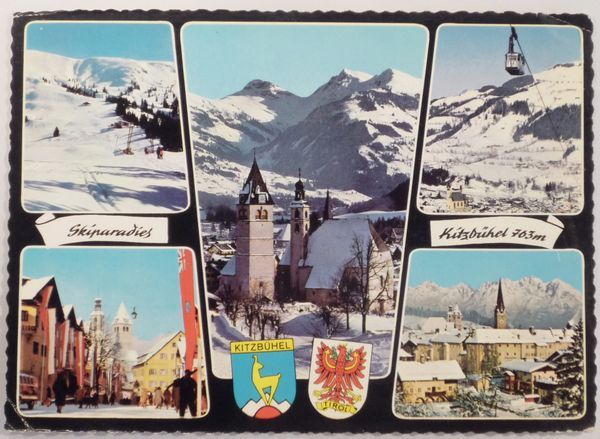 AUSTRIA / OSTERREICH - Kitzbuhel, Ski Paradise - Old Multiview Postcard Ca. 1960's - Kitzbühel