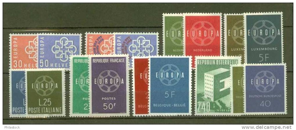 EUROPA 1959 * 17 Valeurs - 1959
