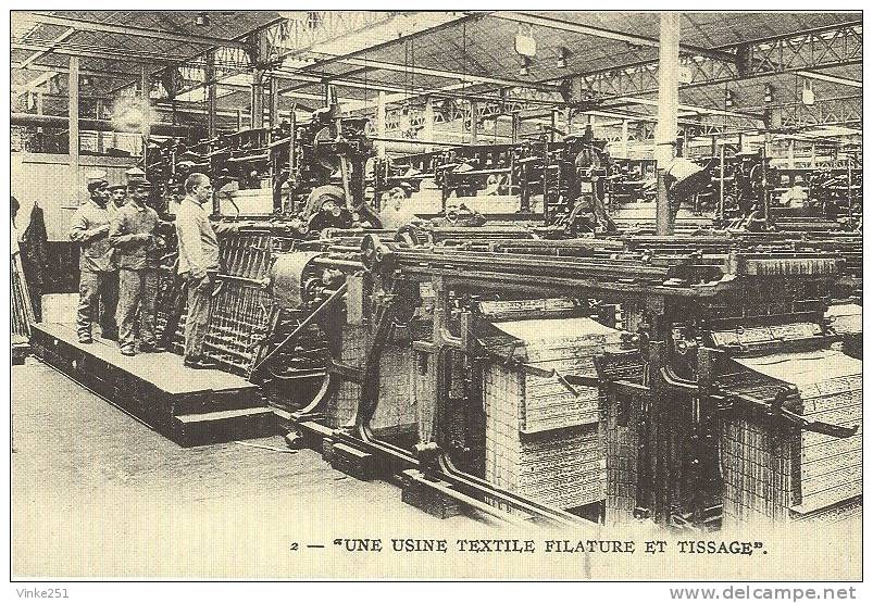 Cartes D´autrefois Reproduction PICARDIE - Une Usine Textile Filature Et Tissage - Picardie