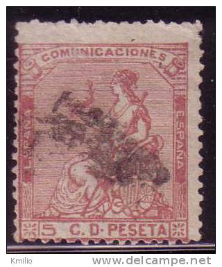 Edifil 132 Alegoría 5 Cts Rosa Usado - Used Stamps