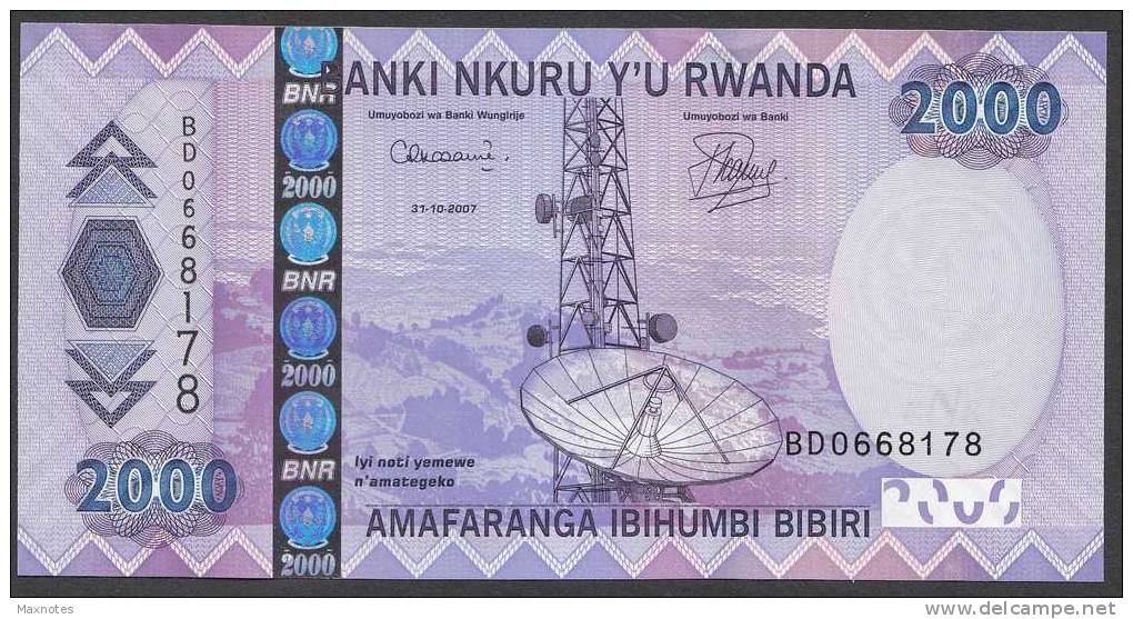 RWANDA  : 2000  Francs  - 2007 - P32 - FDS - Rwanda