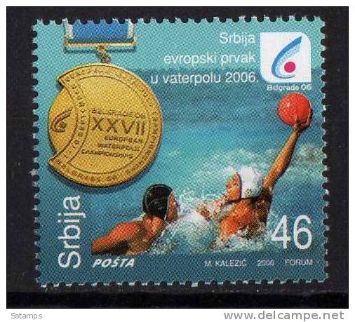 SERBIA 2006 SERBIEN SPORT, Water Polo, Gold Medal NEVER HINGED - Water Polo