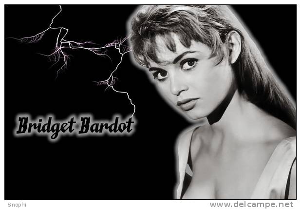 H- Bb 16 ^^   Actress  Brigitte Bardot , ( Postal Stationery , Articles Postaux ) - Acteurs