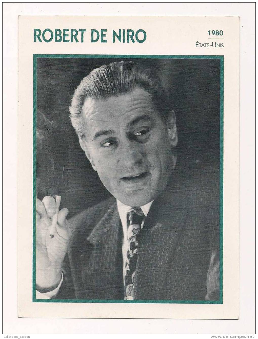 Fiche Cinéma Illustrée , 13 X 18 , ROBERT DE NIRO , 1980 , Il Fait Vivre L'illusion - Altri & Non Classificati