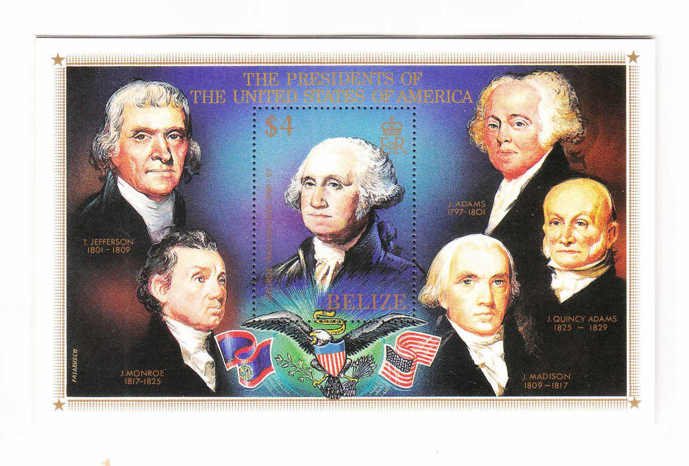 Belize 1986 US Presidents George Washington S/S MNH - Belize (1973-...)