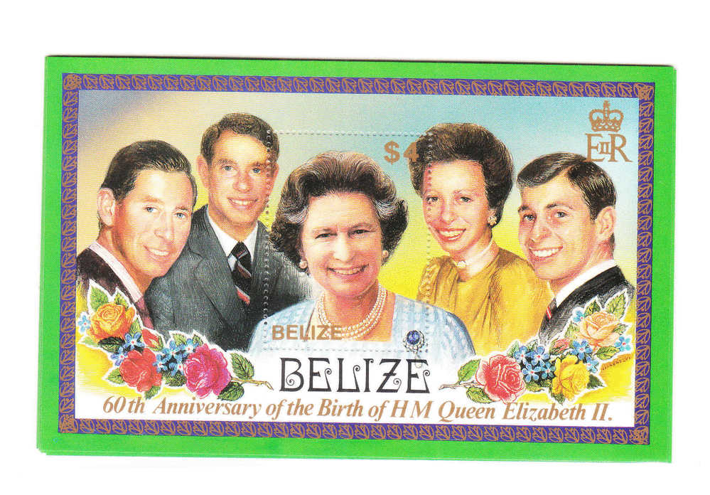 Belize 1986 Queen Elizabeth II Portrait & Family S/S MNH - Belize (1973-...)