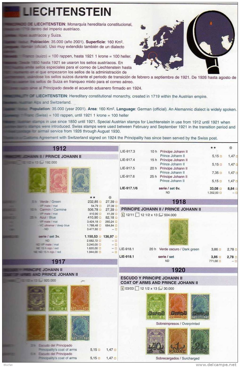 Briefmarken DOMFIL Liechtenstein Katalog 2004 Antiquarisch 18€ English Topic Stamp Sheetlet M/s Sheet Bf Catalogue Of FL - Temáticas