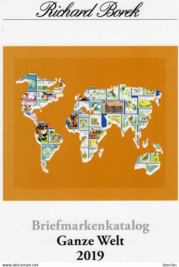 Stamp All The World A-Z Briefmarken Borek Katalog 2019 New 30€ Mit MICHEL # Cataloge Asia America Africa Oceanien Europa - Spain