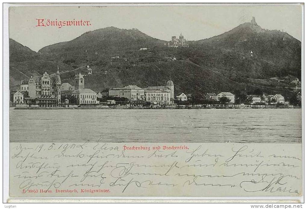 Cartolina: Konigswinter - Königswinter - Reno-Westfalia - Panorama - GERMANIA - Rhein-Hunsrueck-Kreis