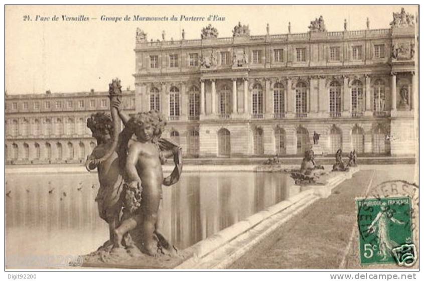 VERSAILLES - PARTERRE D´EAU - GROUPE DE MARSOUSETS - CPA 1905/1910 - Versailles (Château)