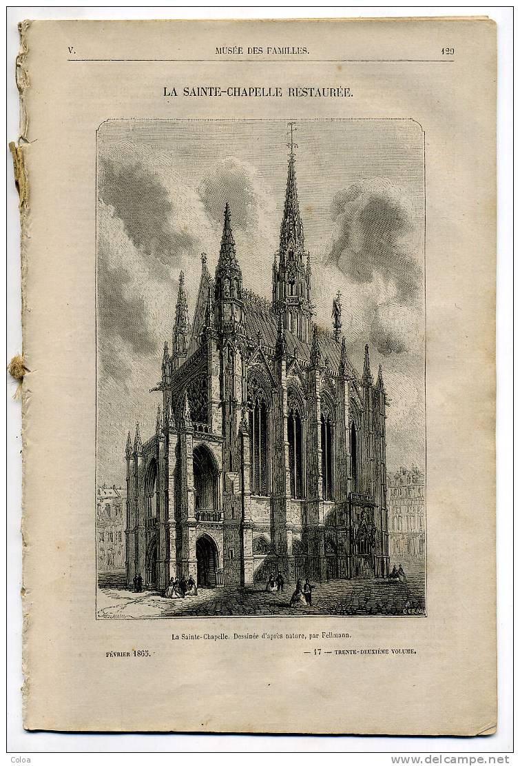 La Sainte Chapelle Restaurée 1865 - 1850 - 1899