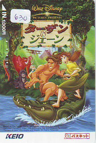 Carte Prépayée Japon (630) DISNEY JAPAN * PREPAID CARD * CINEMA * TARZAN - Disney