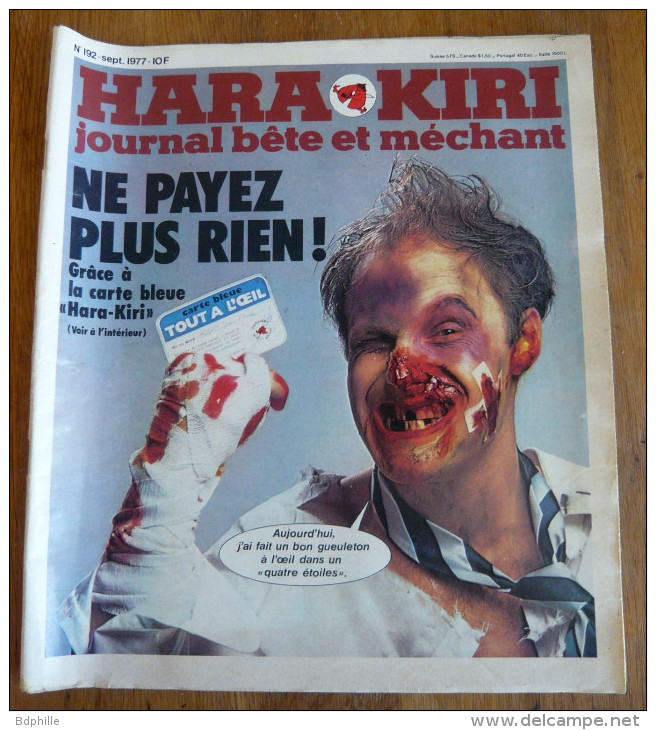 HARA KIRI 192 SEPTEMBRE 1977 - Humour