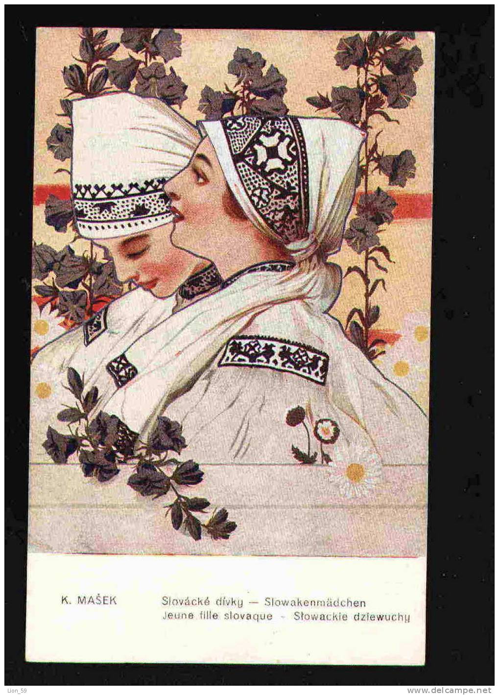 Art MASEK Ethnic CZECH Slovakie National Costume Series - 1315 VKKV Pc 22449 - Non Classés