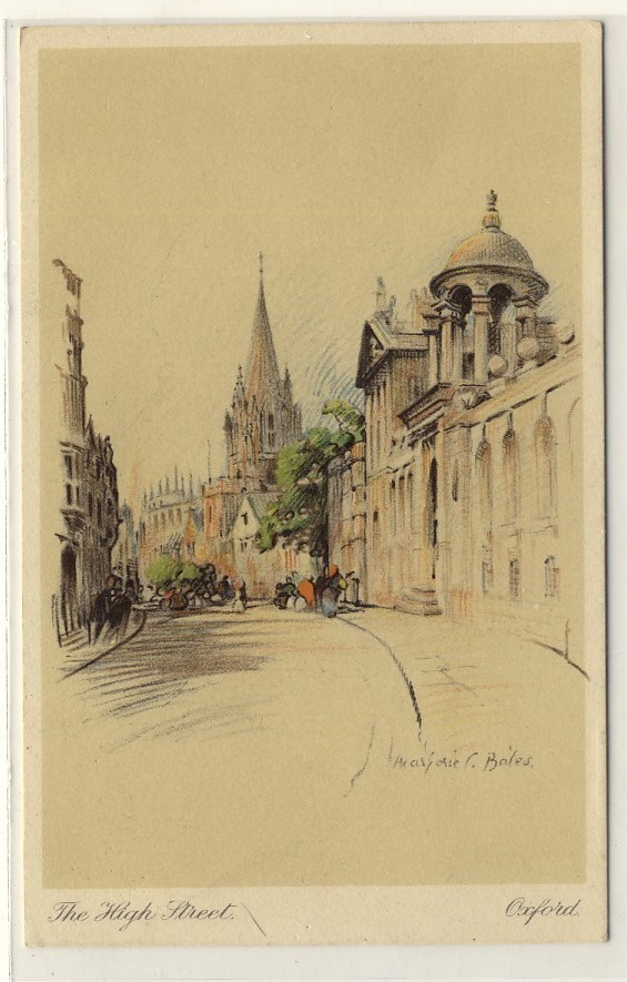 ANGLETERRE - ENGLAND - OXFORD, The Hight Street, Illustration Bales, Nice View - Ed. --,  N° -- - Oxford