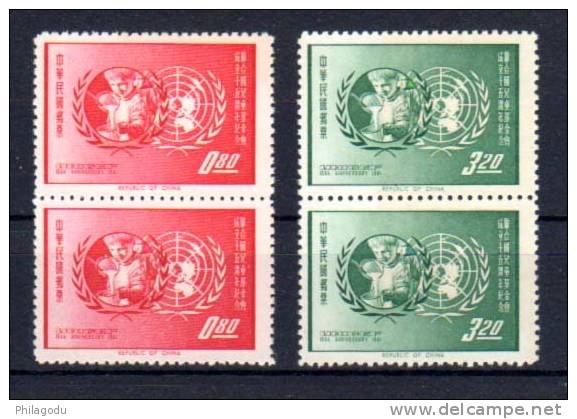 TAIWAN  1962, UNICEF, Yv. 403 / 404 **  Alimentation  Food - Unused Stamps