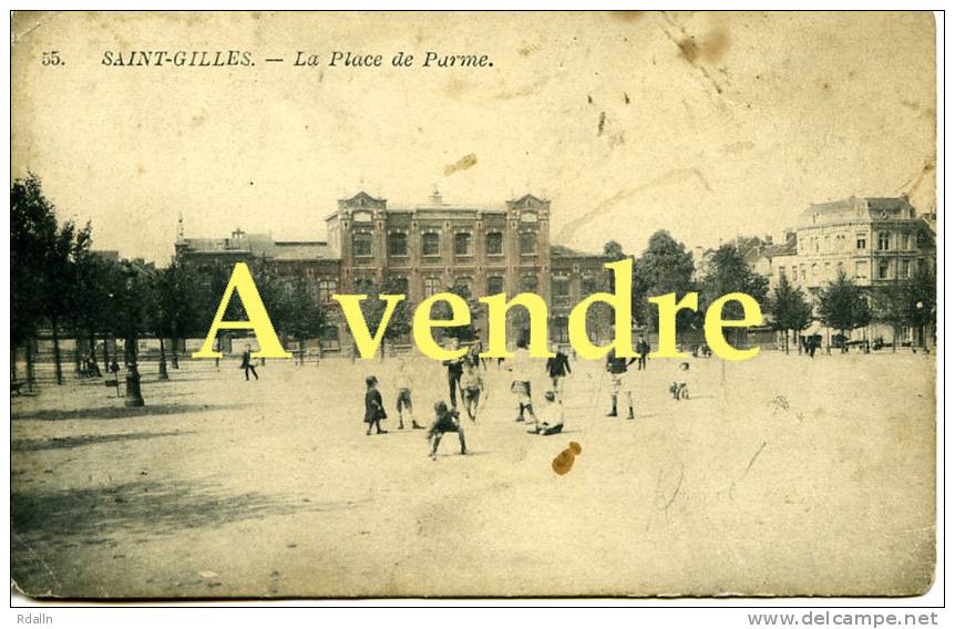 SAINT-GILLES La Place De Parme (animée) Vers 1910 - St-Gilles - St-Gillis